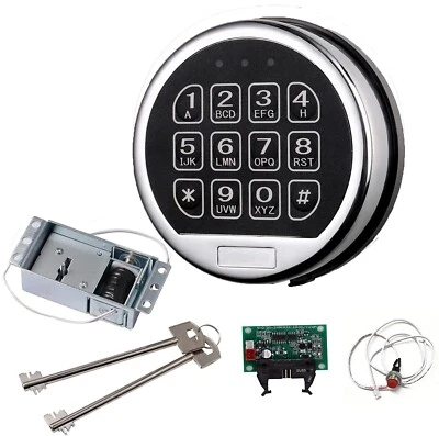 WAH LIN PARTS Gun Safe Electronic Lock with Solenoid Safe Lock & 2 Override Key