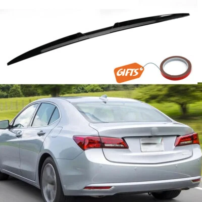 For Acura TLX ILX 2013-2023 Rear Roof Trunk Spoiler Lip Tail Wing Gloss Black PU Foto 1 de 4
