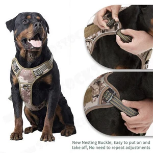 Dog Harness Tactical No Pull Adjustable Pet Military Working Training Vest - AU - Picture 1 of 16