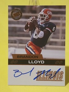 2003 Press Pass Autographs Brandon Lloyd RC Auto Illinois Fighting Illini