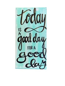 Wall Art Original Hand Painted Motivational Message Y2K Encouragement Canvas - Picture 1 of 8