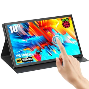 10 inch Touchscreen Monitors 178° Raspberry Pi Screen 1024x600 IPS HDMI Display - Picture 1 of 8