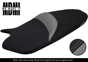 Für Yamaha XP 530 T Max 17-21 Maßgefertigt Griff Vinyl Sitzbezug Schwarz & Grau - Bild 1 von 6