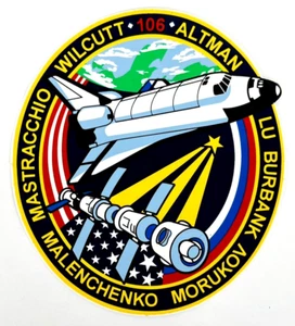 STS-106 Space Shuttle Mission Vinyl Sticker NASA Altman Wilcutt Lu Burbank - Picture 1 of 3