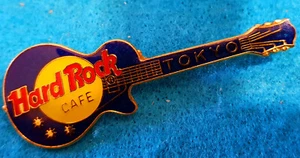 EMAILLE TOKYO HORIZONTAL BLAU GIBSON LES PAUL GITARRENNETZ Hard Rock Cafe PIN - Bild 1 von 2