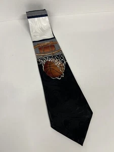 Corbata de baloncesto multicolor vintage renacentista para hombre 100 % poliéster usada en excelente estado - Imagen 1 de 7