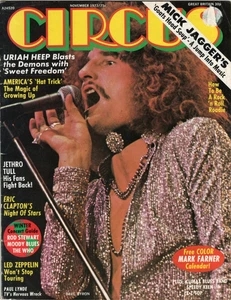 Circus Magazine November 1973 Uriah Heep Eric Clapton ZZ Top Led Zeppelin J Tull - Picture 1 of 19