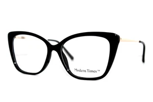 NUEVOS MARCOS DE GAFAS AUTÉNTICOS ORO NEGRO CRITERIOS TIEMPOS MODERNOS 55-16-145 MM - Imagen 1 de 7