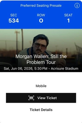 2 MORGAN WALLEN TICKETS PITTSBURGH 06.06.2026 - Image 1 of 4