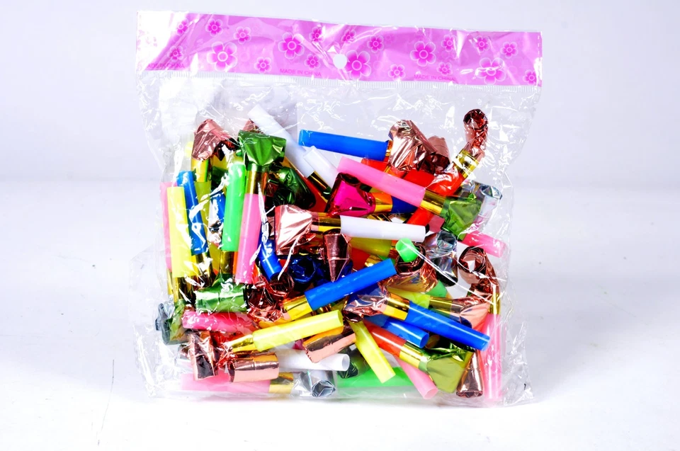 50 Partytröten Tombola Luftrüssel Geburtstag Feier Fasching Wurfmaterial - Bild 1 von 1