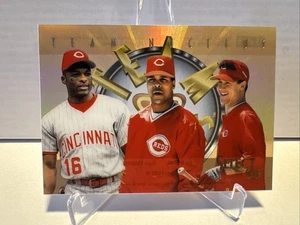 1996 Select Barry Larkin / Reggie Sanders / Bret Boone Team Nucleus #25 - Picture 1 of 2