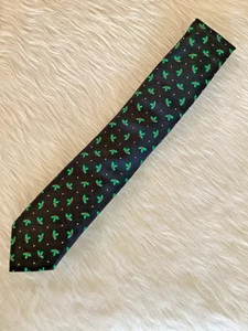 NUEVO Chaps by Ralph Lauren Corbata Muérdago Navidad Vacaciones Negro 3”x58” Largo Nuevo con Etiquetas - Imagen 1 de 8