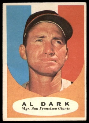 1961 Topps #220 AL DARK Mons. San Francisco Giants EX Foto 1 de 2