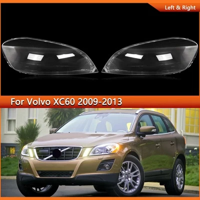 Left & Right Headlight Clear Cover Lens Headlamp Shell For 2009-2013 Volvo XC60 Foto 1 de 4