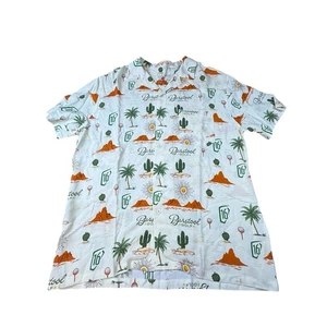 Barstool Sports Polo Shirt Mens Medium Hawaiian Print Short Sleeve USA Golf - Picture 1 of 3