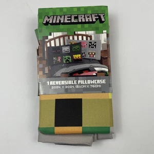 Minecraft Kids’ Reversible Standard Pillowcase 20”x30”- 1 Pack - Picture 1 of 5
