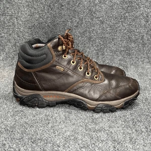 Merrell Moab Rover Mid Hiking Shoes Mens Size 11.5 Brown Leater Waterproof Boots - Picture 1 of 11