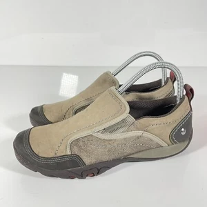 Merrell Boulder Moc Womens US 8 Brown Leather Slip On Loafer Casual Hiking Shoe - Picture 1 of 9