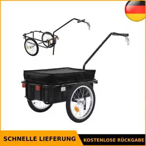 Fahrradanhänger Handwagen Lastenanhänger Transportanhänger 155x61x83 cm Stahl - Bild 1 von 10