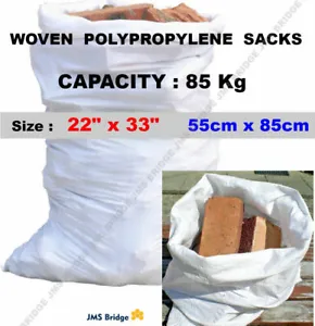 More details for woven large extra heavy duty rubble sacks polypropylene builder 