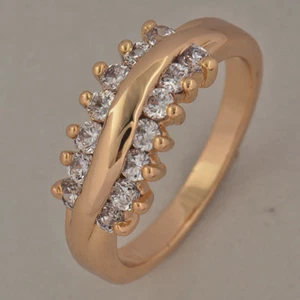 ANILLOS DE COMPROMISO,BODA,ANIVERSARIO,CON CIRCONIOS EN ORO AMARILLO DE 9K LLENO - Bild 1 von 2