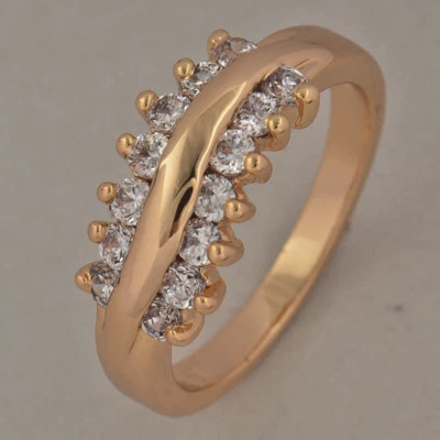 ANILLOS DE COMPROMISO,BODA,ANIVERSARIO,CON CIRCONIOS EN ORO AMARILLO DE 9K LLENO - Imagen 1 de 2