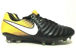 Nike Tiempo Legend VII FG Firm Ground ACC Soccer Cleats Black Yellow Sz W6/M4.5 - Picture 1 of 10