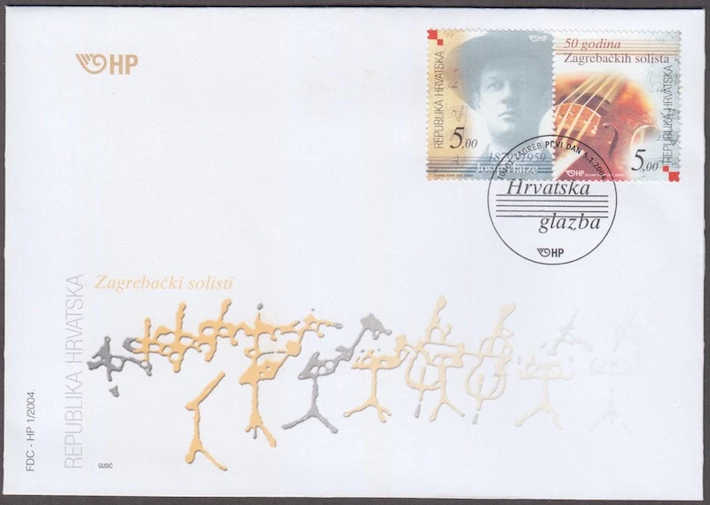 CROATIA Sc # 542a-b FDC - COMPOSERS and MUSIC - Imagem 1 de 1