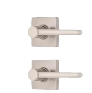 BRINKS 2 -Pack Satin Nickel Contemporary Closet Passage Straight Door Lever - Picture 1 of 10