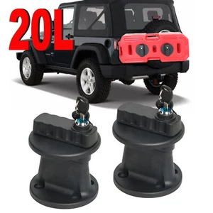 2pcs 20L 5 Gallon Fuel Tank Pack Mounting Bracket Gas Container Can Lock offroad - Picture 1 of 11