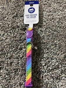 New ListingWhisker City Easy Release Cat Collar - Rainbow With Bell