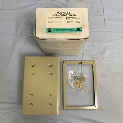 Protector Termostato Rodgers F29-0222 Blanco, Metal Beige con Cerradura con Llave Foto 1 de 4