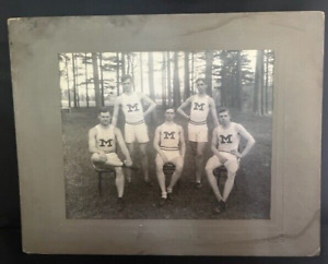 Early 1900 VINTAGE UNIVERSITY OF MICHIGAN CROSS COUNTRY TEAM CABINET CARD PHOTO