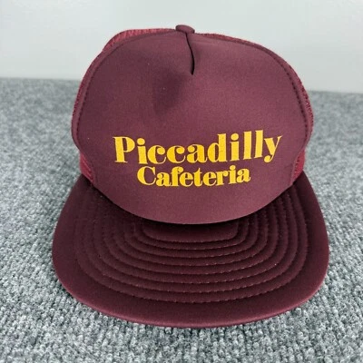 De colección Piccadilly Cafetería Camionero Sombrero Gorra Snapback Malla Trasera Años 90 Comida Foto 1 de 4