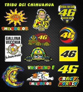 VALENTINO ROSSI X 16 LARGER STICKERS The Doctor VR 46 Rossi Yamaha - Picture 1 of 1