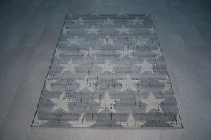 Quality Modern Grey Star's Rug 80cm x 150cm 8mm Thick Rug! Retro (298) - Picture 1 of 2