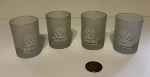 JAGERMEISTER FROSTED SHOT GLASS SET OF 4 - Imagen 1 de 2