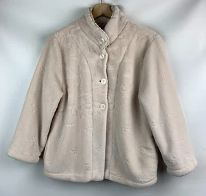 Stan Herman Vintage Jacket Beige Collared Buttons Pockets 3/4 Sleeve Size S - Picture 1 of 8