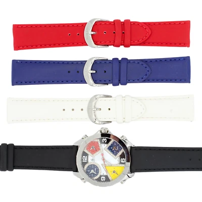 AUTHENTIC JACOB & CO POLY RED, NAVY BLUE, BLACK, WHITE STRAP 20MM (STRAPS ONLY) - Image 1 of 2