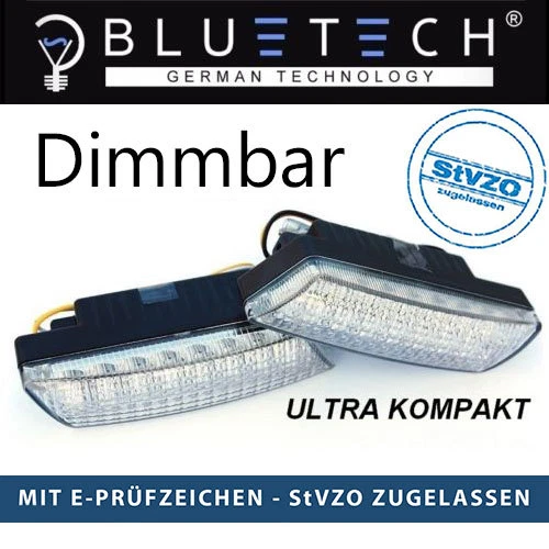 BLUETECH® LED Tagfahrleuchten R87 Modul E-Prüfzeichen E9 16SMD Tagfahrlicht TFL  - Bild 1 von 4