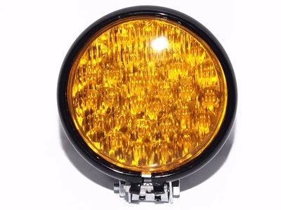 Ambre 5 "LED Phare Moto Cruiser Chopper Café Racer Old School Vintage - Photo 1/4