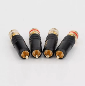 Conector RCA dorado 4 piezas Preffair conector de soldadura conector para cable de señal - Imagen 1 de 8