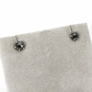 Wert 500 € Solitär schwarzer Diamant Ohrstecker Ohrringe 1,00 ct in 900er Platin