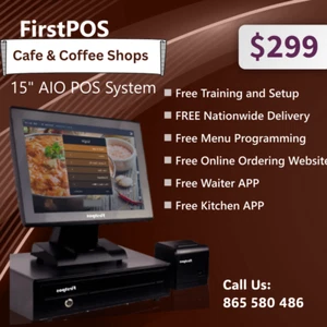 All-in-one Café POS System – Touchscreen Cash Register with Receipt Printer - Picture 1 of 8