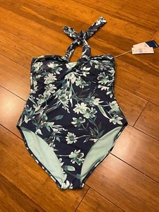 Leilani Lux Bandini one piece Size 14 navy new  Style C721184 Color Navy Size 14 - Picture 1 of 10