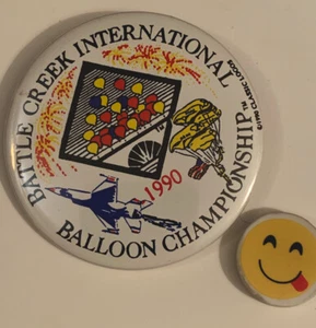 1990 INTERNATIONAL PALLONCINION CHAMPIONSHIP BATTLE CREEK MICHIGAN 2,5” SPILLA pulsante ❤️ - Foto 1 di 4