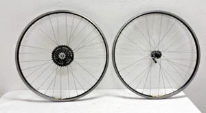 Mavic X139 8-Speed Black Aluminum 26" Mtn Bike Wheelset Shimano Deore M510 Hubs - Picture 1 of 16