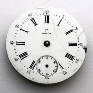 Rare For Part ANTIQUE Pocket Watch OMEGA Swiss Movement Repair 29.5 mm - Picture 1 of 12