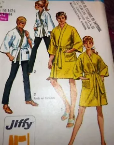 *VTG 1960s MENS ROBE Sewing Pattern LARGE Chest 42-44 - Picture 1 of 1