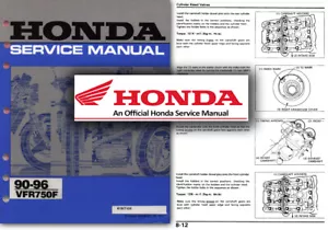 Honda VFR750F Workshop Manual VFR 750 1990 1991 1992 1993 1994 Service Shop - Picture 1 of 2